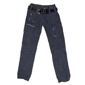 Pete & Greta Women’s Size 2 Gray Blue Straight Leg Cargo Pants-B1